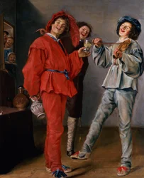 Trzech chłopców Merry-making, c.1629